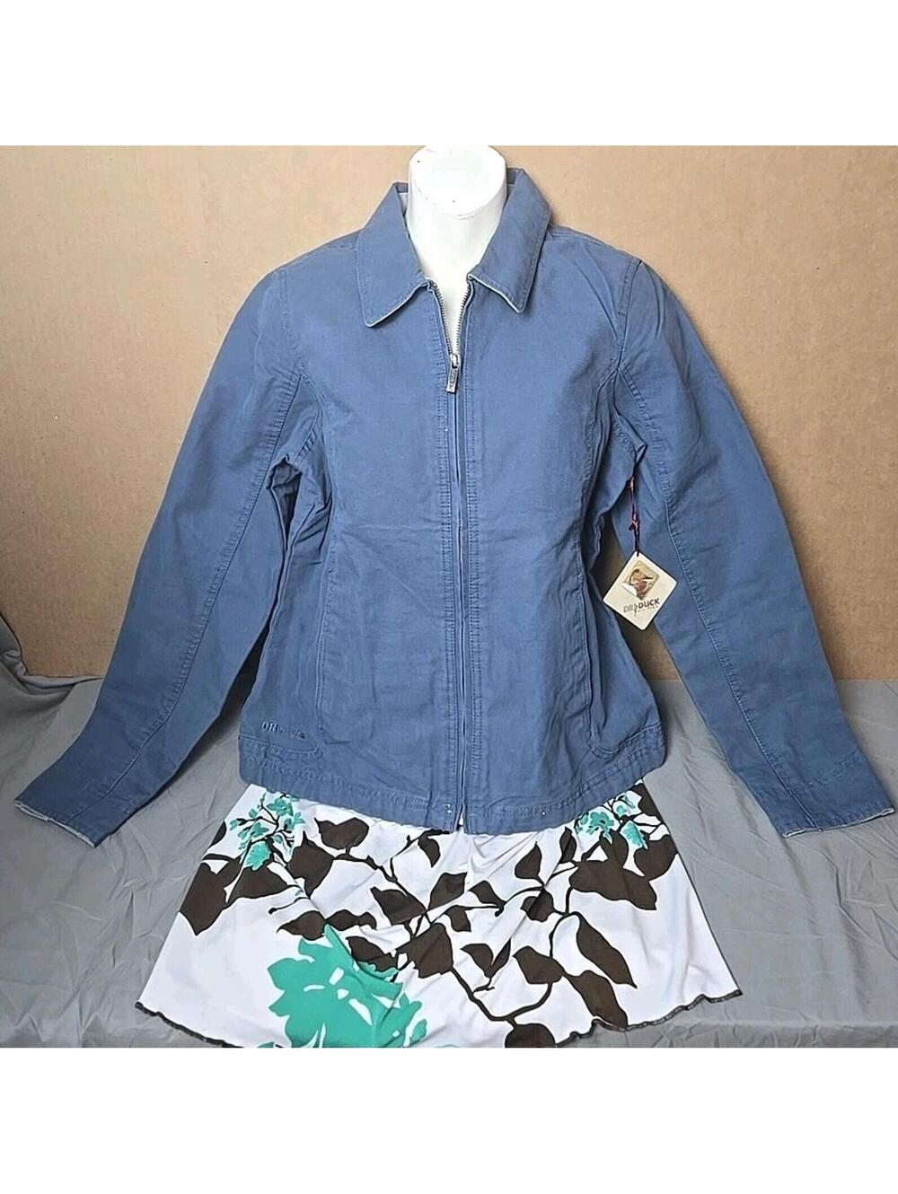 Dri Duck Laurel 9042 Canyon Cloth Canvas Jacket Coat Women's Small Blue New NWT